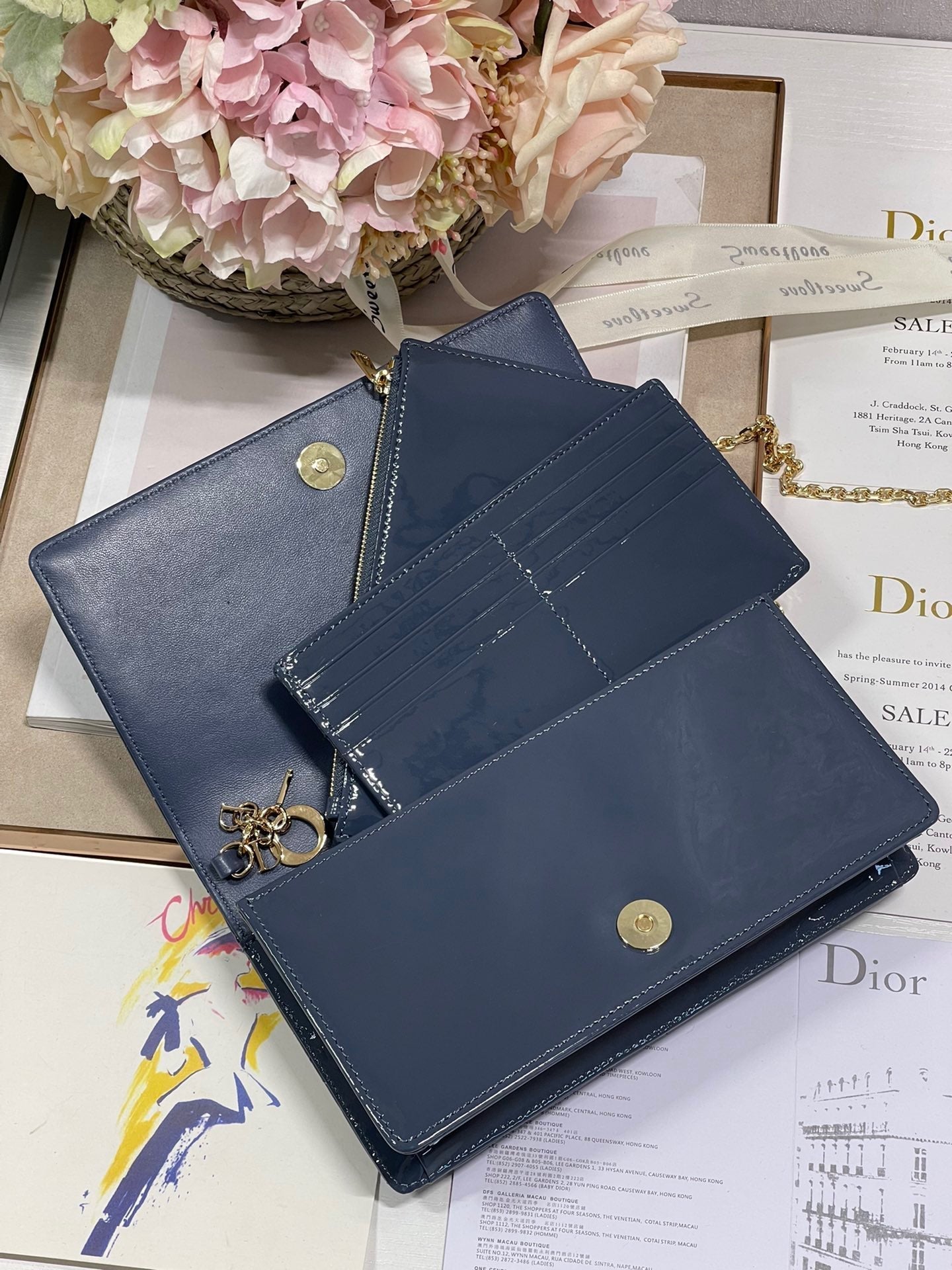 Top Quality Lady Pouch Midnight Blue, For Women, Womens Handbags 8.5in/21.5cm CD
