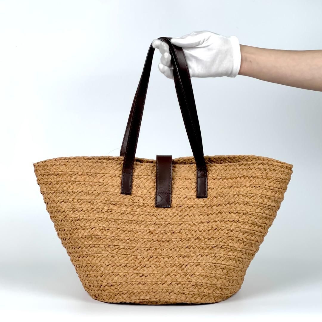 Saint Laurent Raffia Shoulder Bag - Neutrals Shoulder Bags, Handbags MR2403202564022