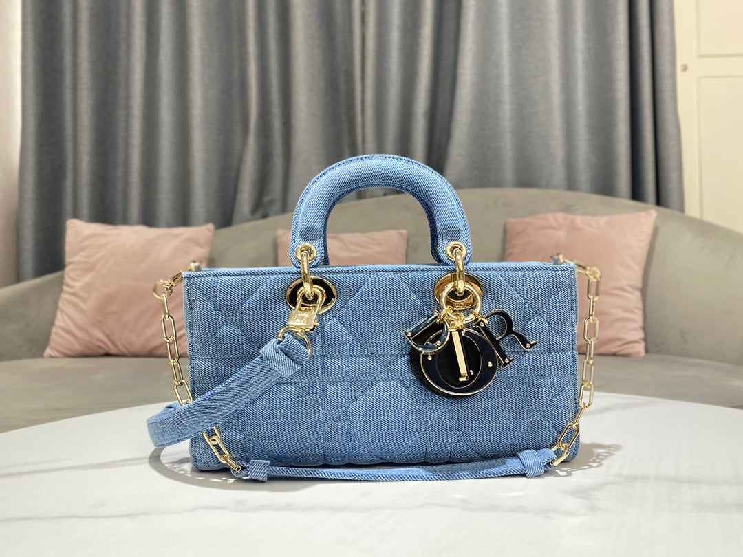 Top Quality Lady D-Joy Bag Blue, For Women, Womens Handbags 26cm/10in CD M0540WTJA_M928