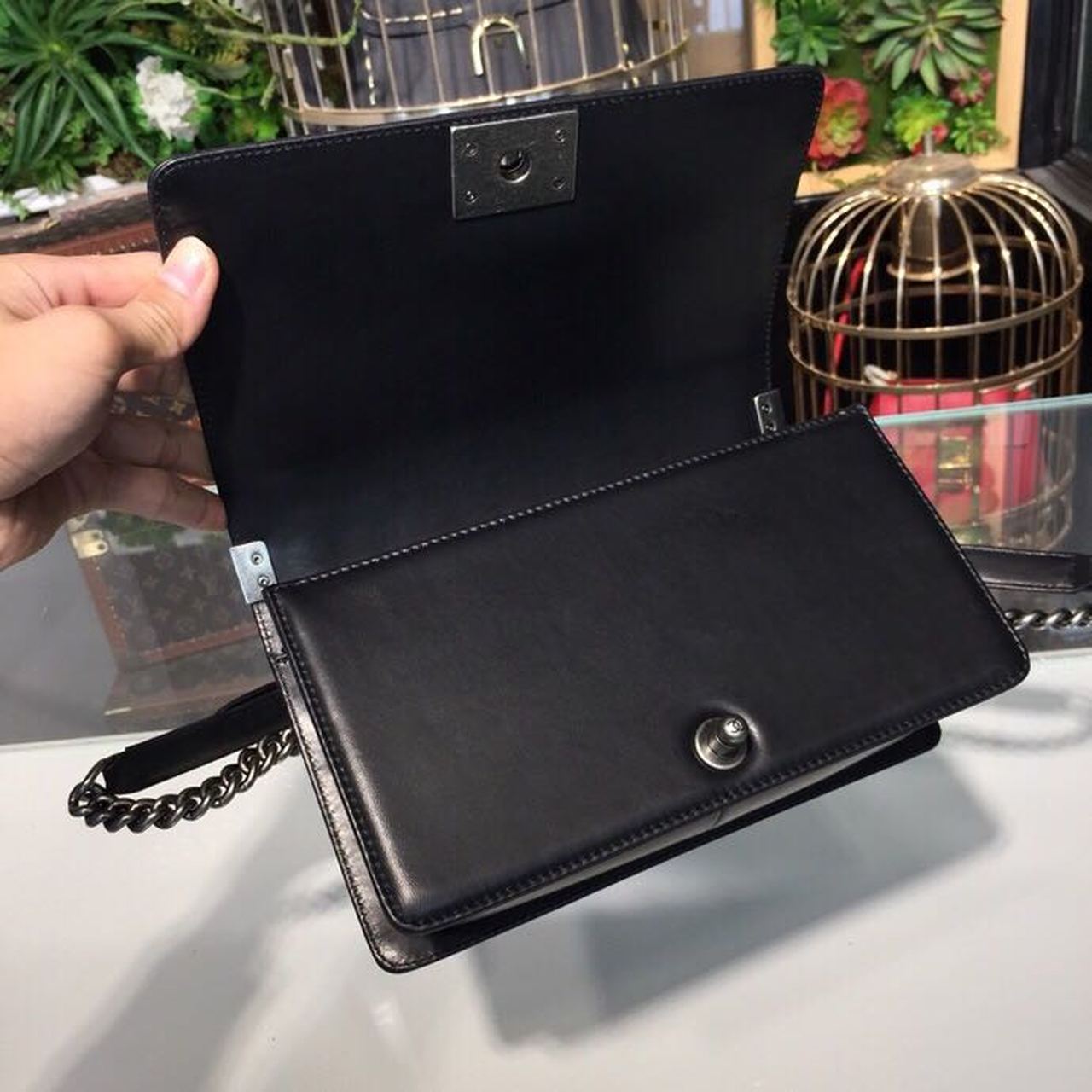 CHL Boy Handbag Silver Hardware Black For Women Bags, Shoulder And Crossbody Bags 9.8in/25cm A67086