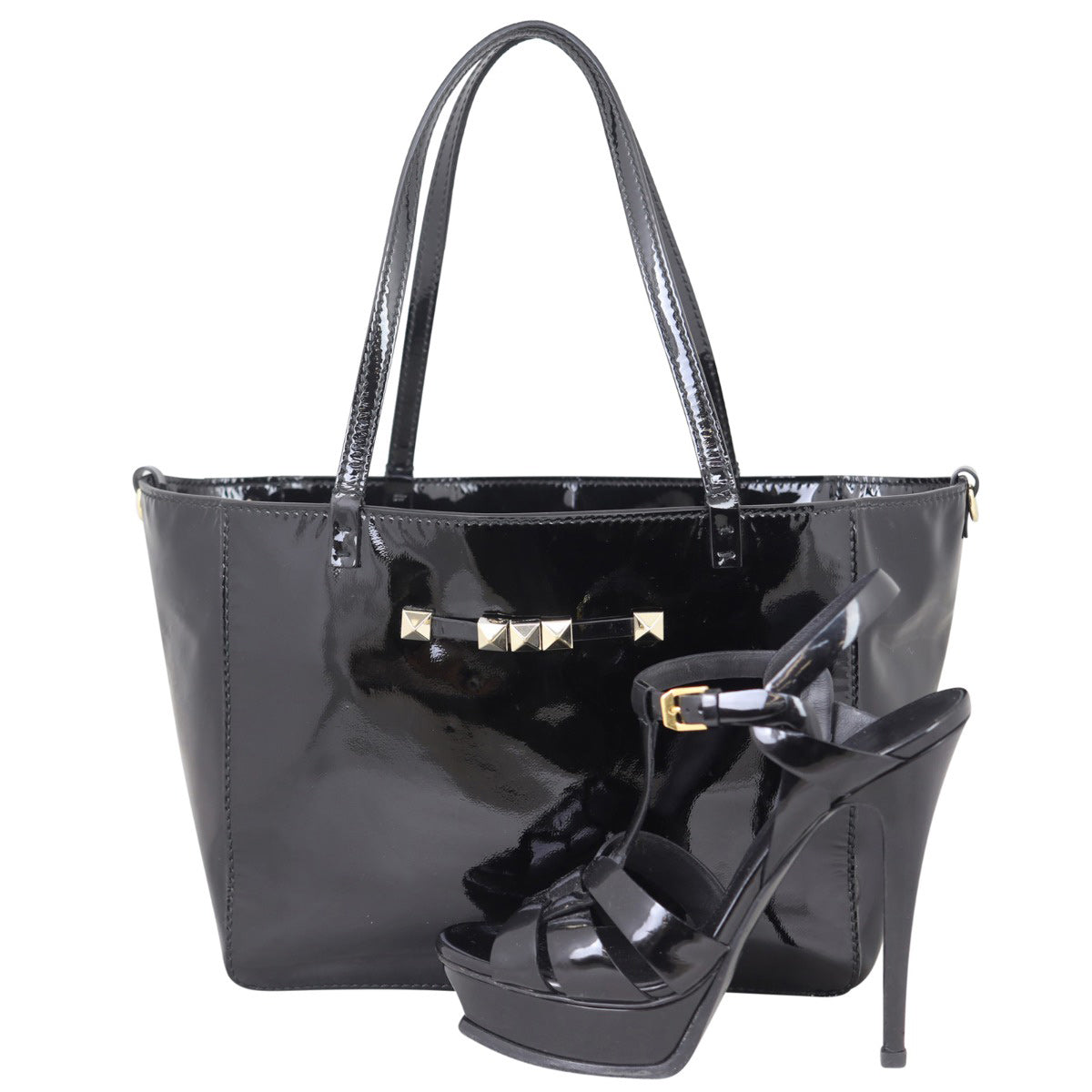 Valentino Rockstud Patent Tote