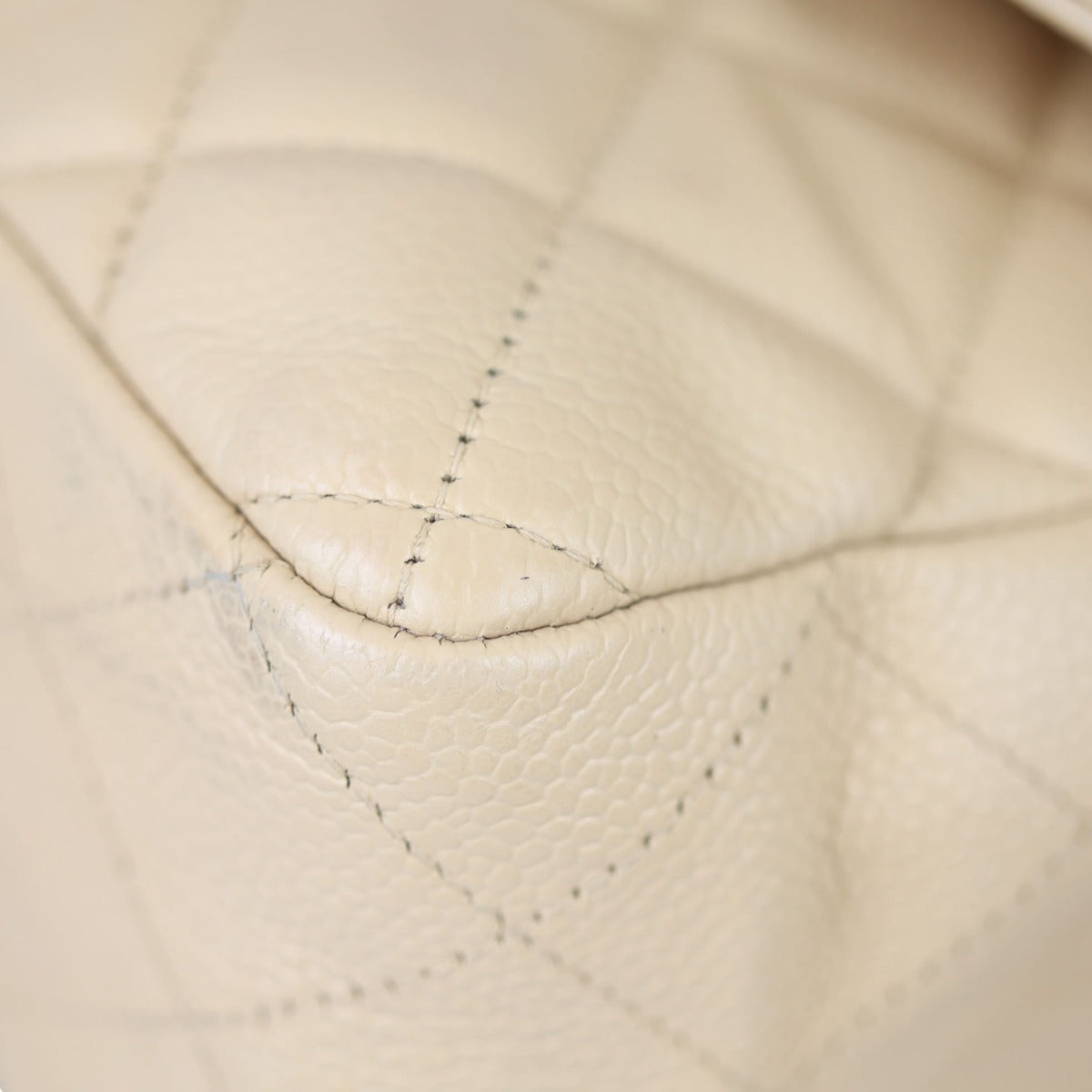 Chanel Classic Single Flap Jumbo | Beige Silver Hardware