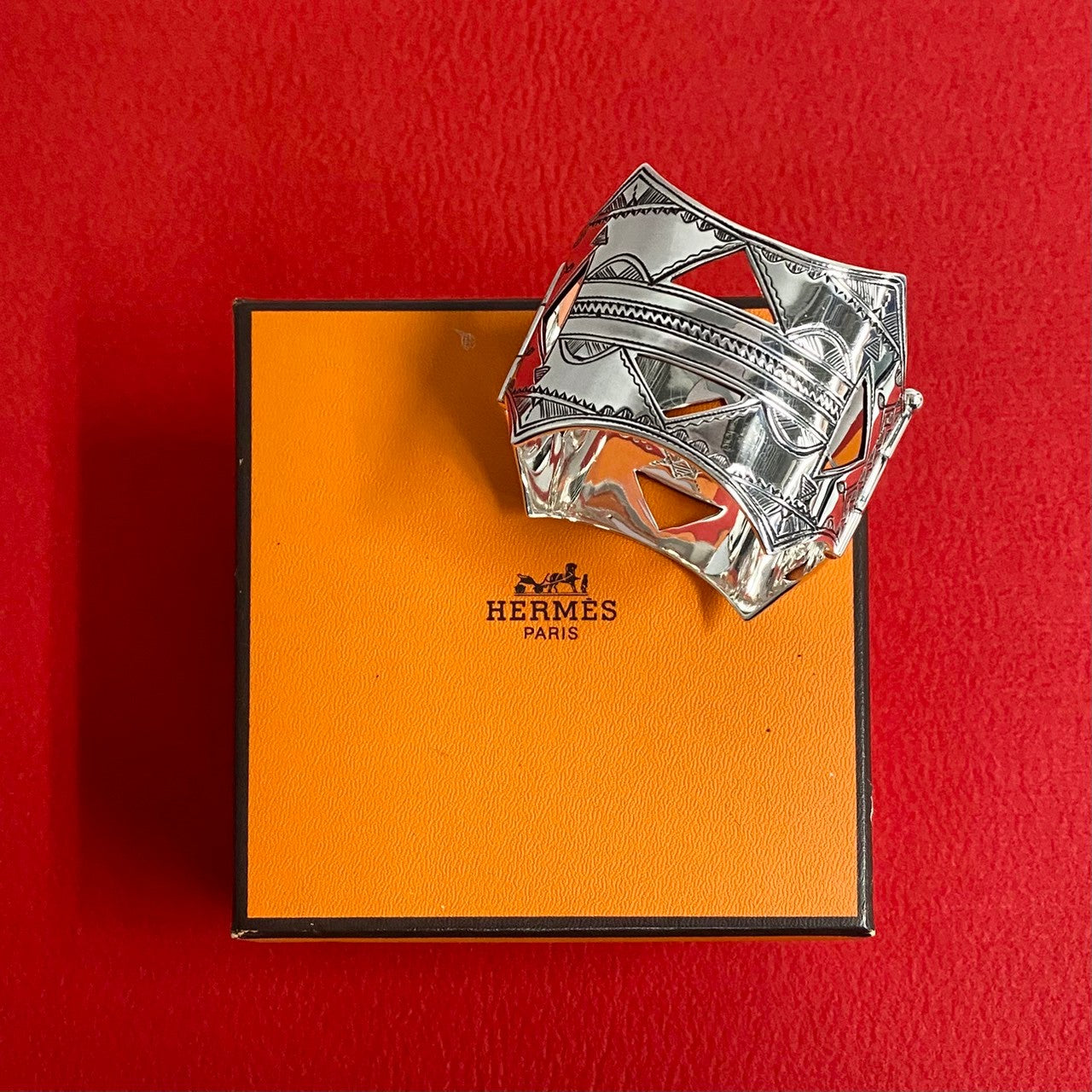 HERMES bracelet Silver925 Silver Tuareg bangle Women  d