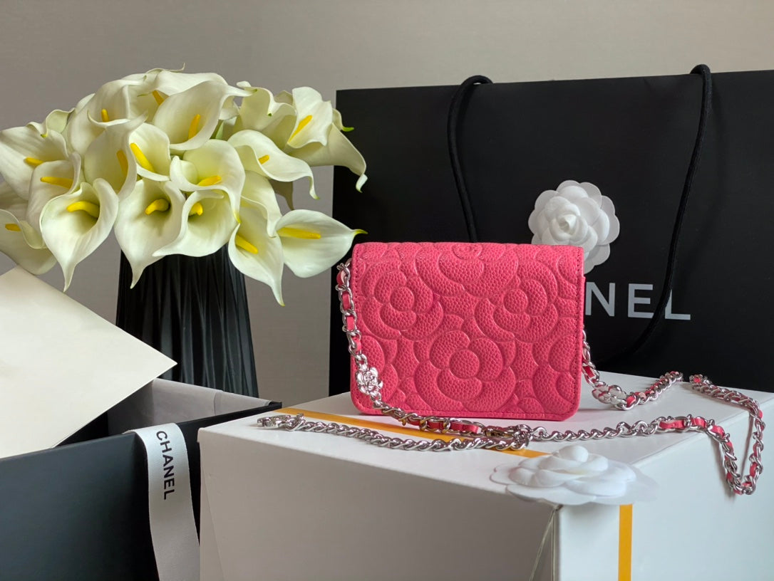 CHLWoc Camellia PiNike Bag For Women 12cm/4.5in