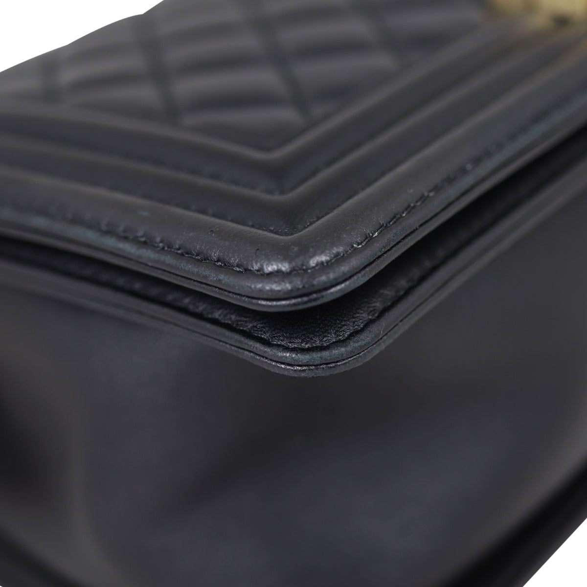 Chanel Boy Old Medium | Black Lambskin