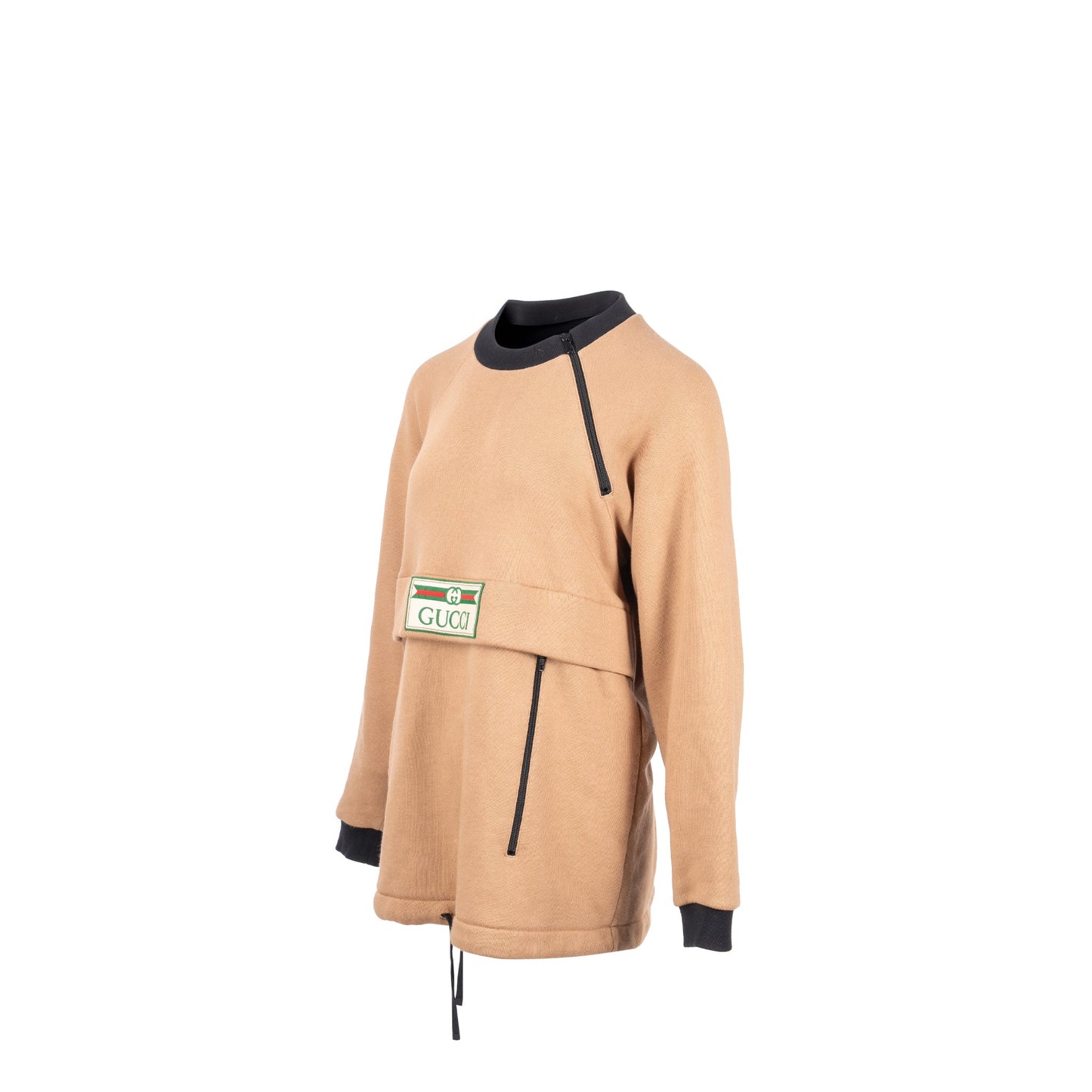 GUCCI Size XS   Logo Sweatshirt Cotton Carmel/Multicolour