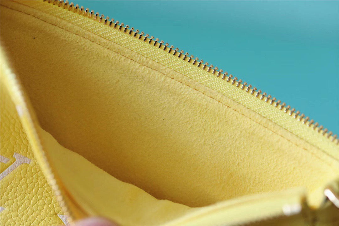 Top Quality Mini Pochette Accessoires Monogram Empreinte Lemon Curd Yellow For Women,  Shoulder And Crossbody Bags 15.5cm/6.1in Top Quality M46129