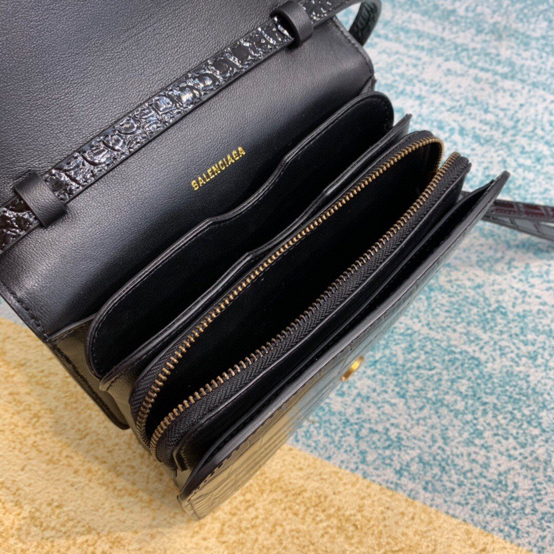 Top Quality Bolso Bandolera B In Black, For Women,  Bags 7in/18cm