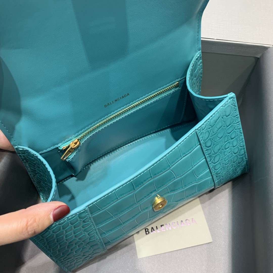 Top Quality Hourglass Small Handbag In Blue, For Women,  Bags 9in/23cm