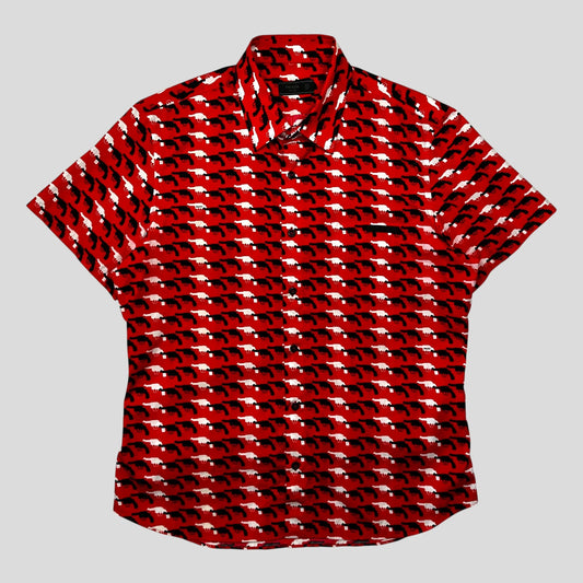 Prada Milano 2014 Revolver Gun Logo Shirt - M/L