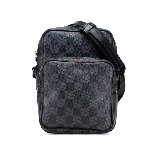 Black Louis Vuitton Damier Graphite Rem Crossbody Bag