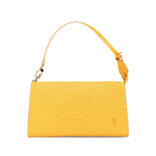 Yellow Louis Vuitton Epi Pochette Accessoires Shoulder Bag