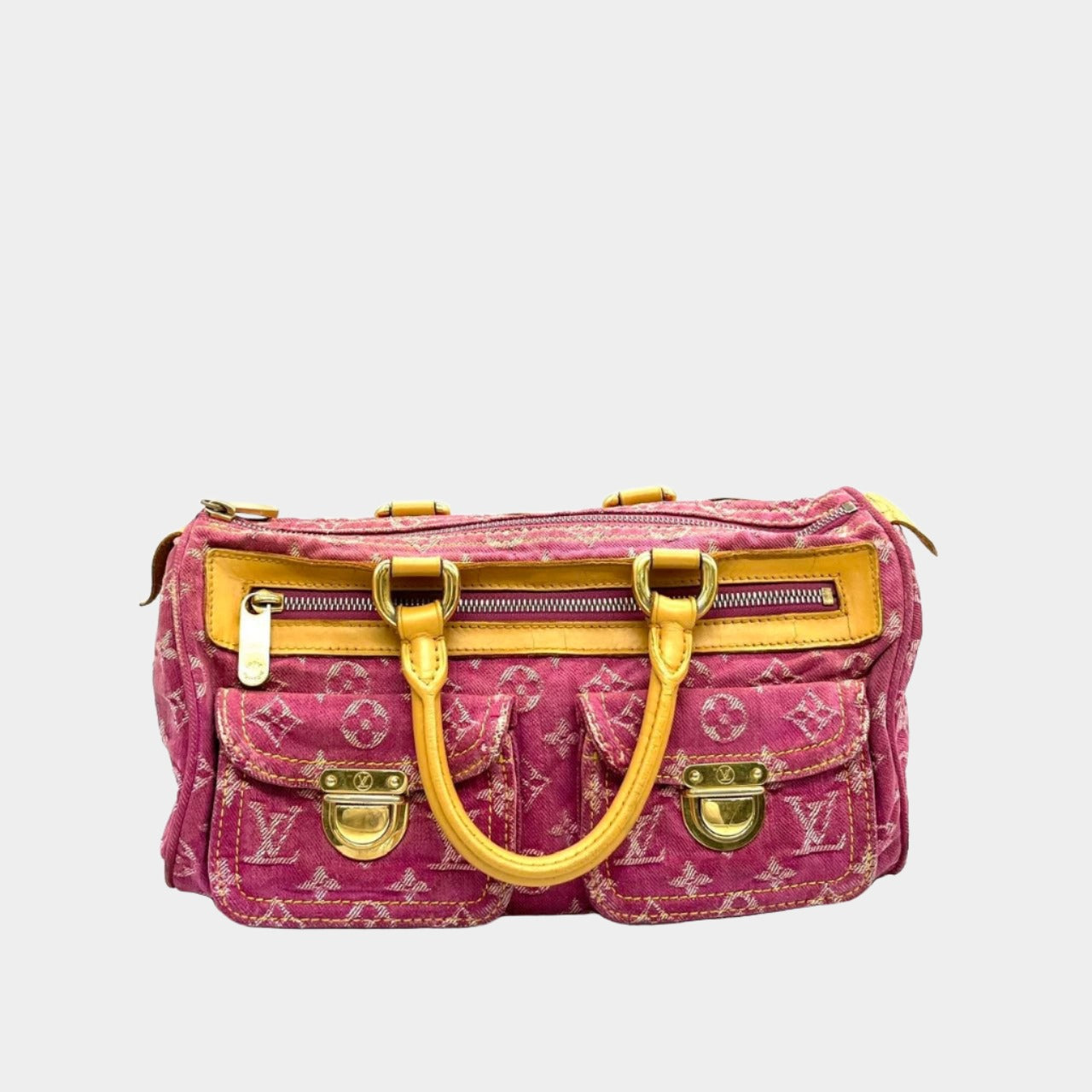 Louis Vuitton Denim Neo Speedy Boston Bag Pink