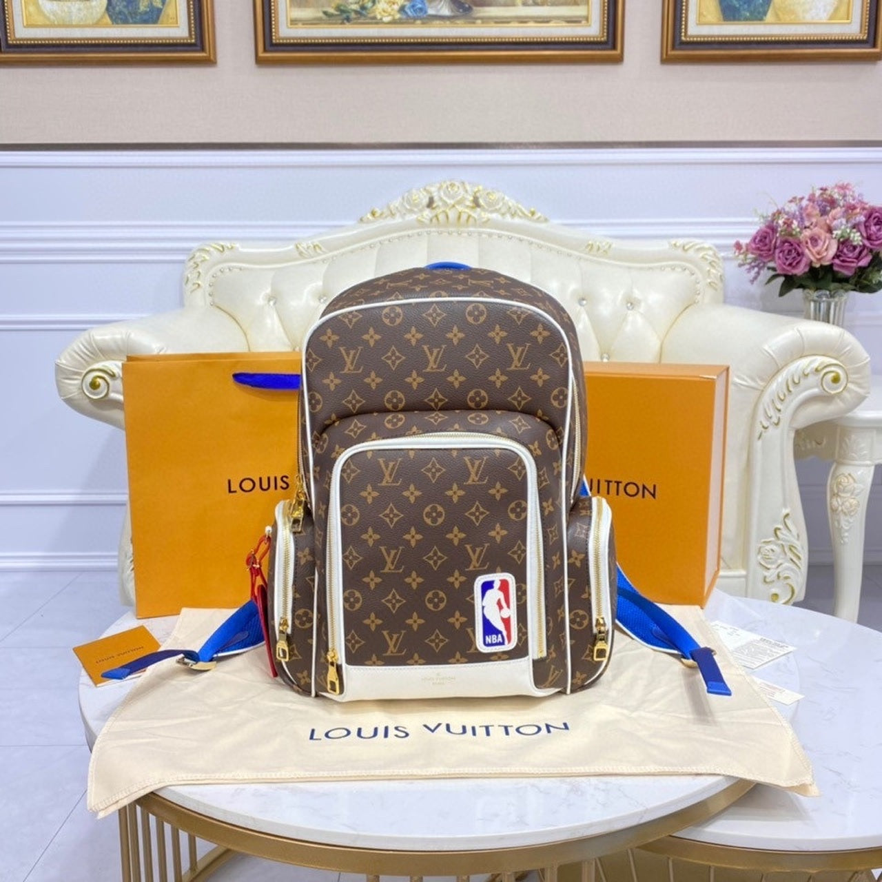 Top Quality x NBA New Backpack Monogram Canvas By Virgil Abloh For Men, Bags 15.7in/40cm Top Quality M45581