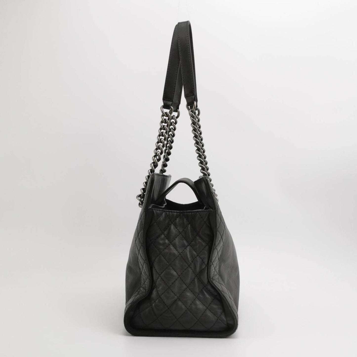 Chanel Boy Reverso Shopping Tote Calfskin Leather Black