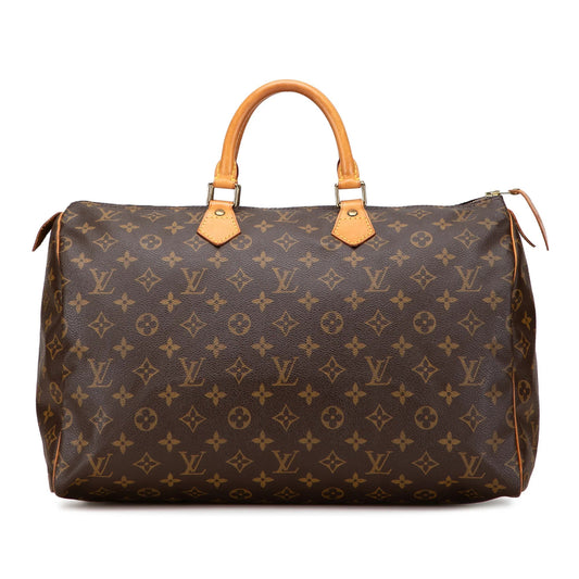 Brown Louis Vuitton Monogram Speedy 40 Boston Bag