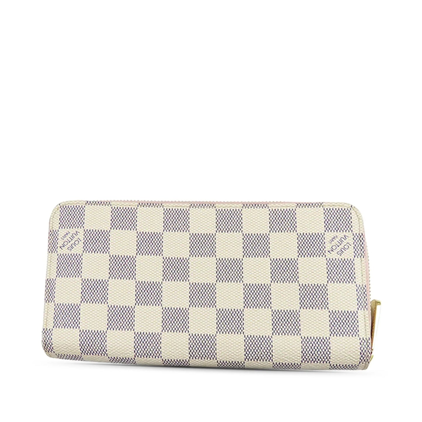 White Louis Vuitton Damier Azur Zippy Long Wallet