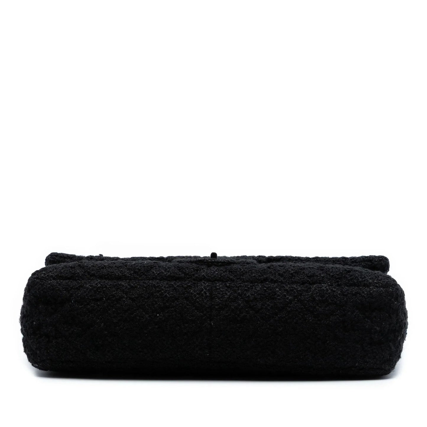 Black Chanel Jumbo Reissue 2.55 Quilted Tweed Easy Messenger Flap Crossbody Bag