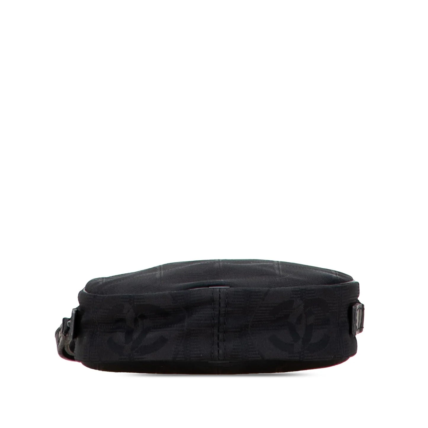 Black Chanel New Travel Line Nylon Round Pouch