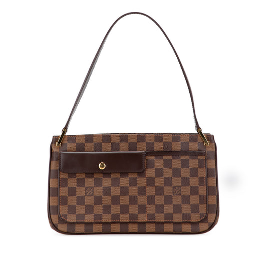 Brown Louis Vuitton Damier Ebene Aubagne Shoulder Bag