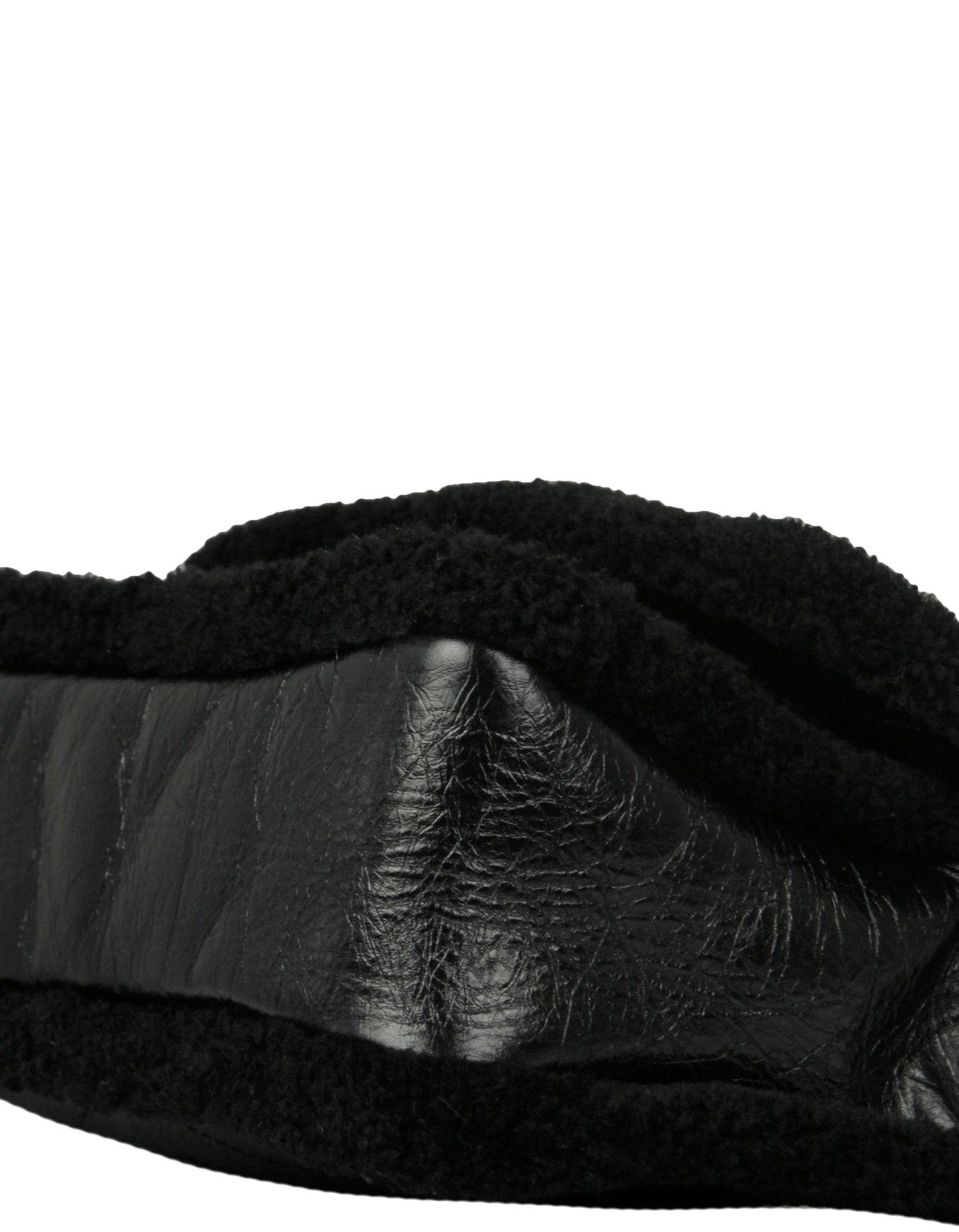 Saint Laurent Black Shearling Trim Calfskin Medium Niki Chain Shoulder Bag