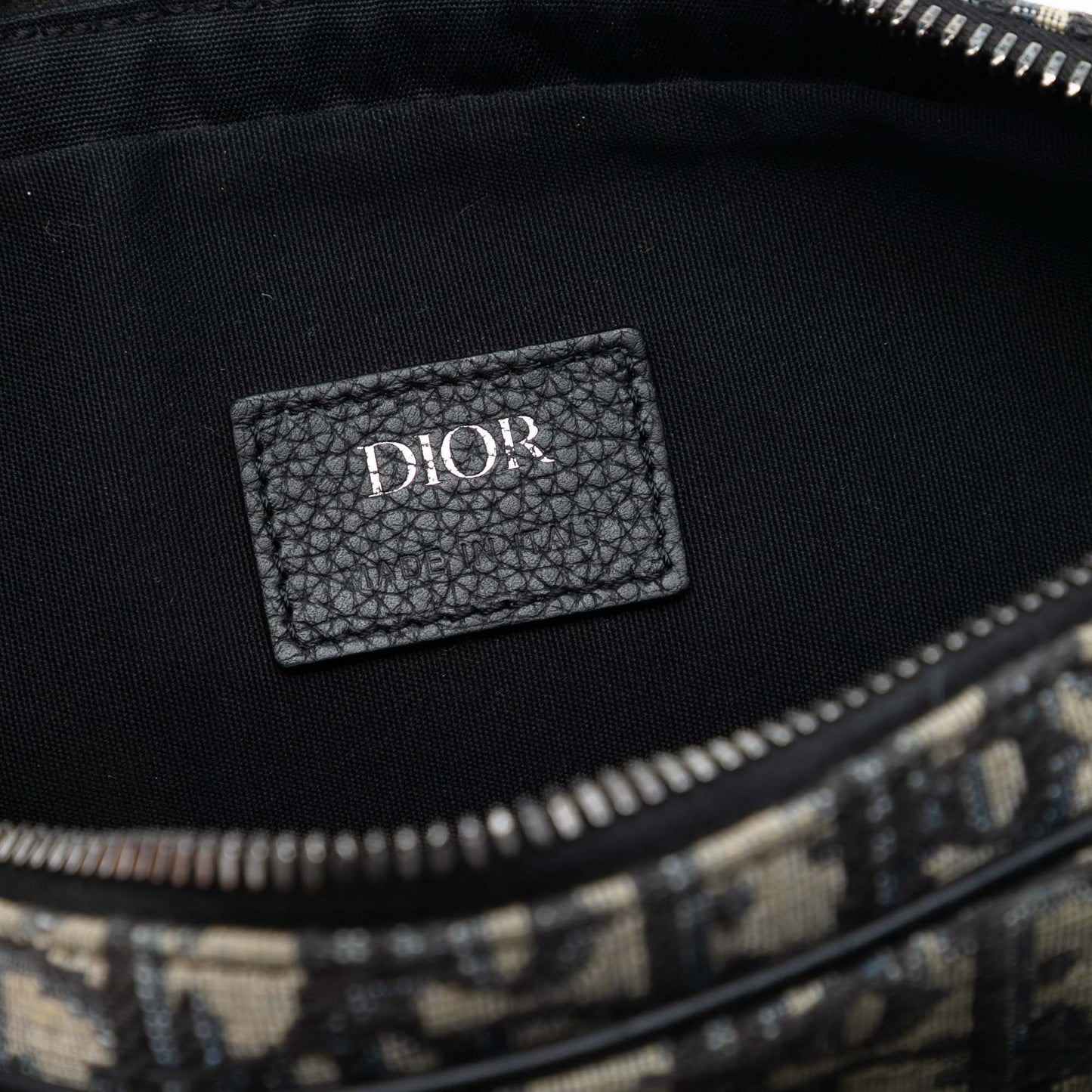Blue Dior Oblique Canvas Saddle Triple Pouch Crossbody Bag
