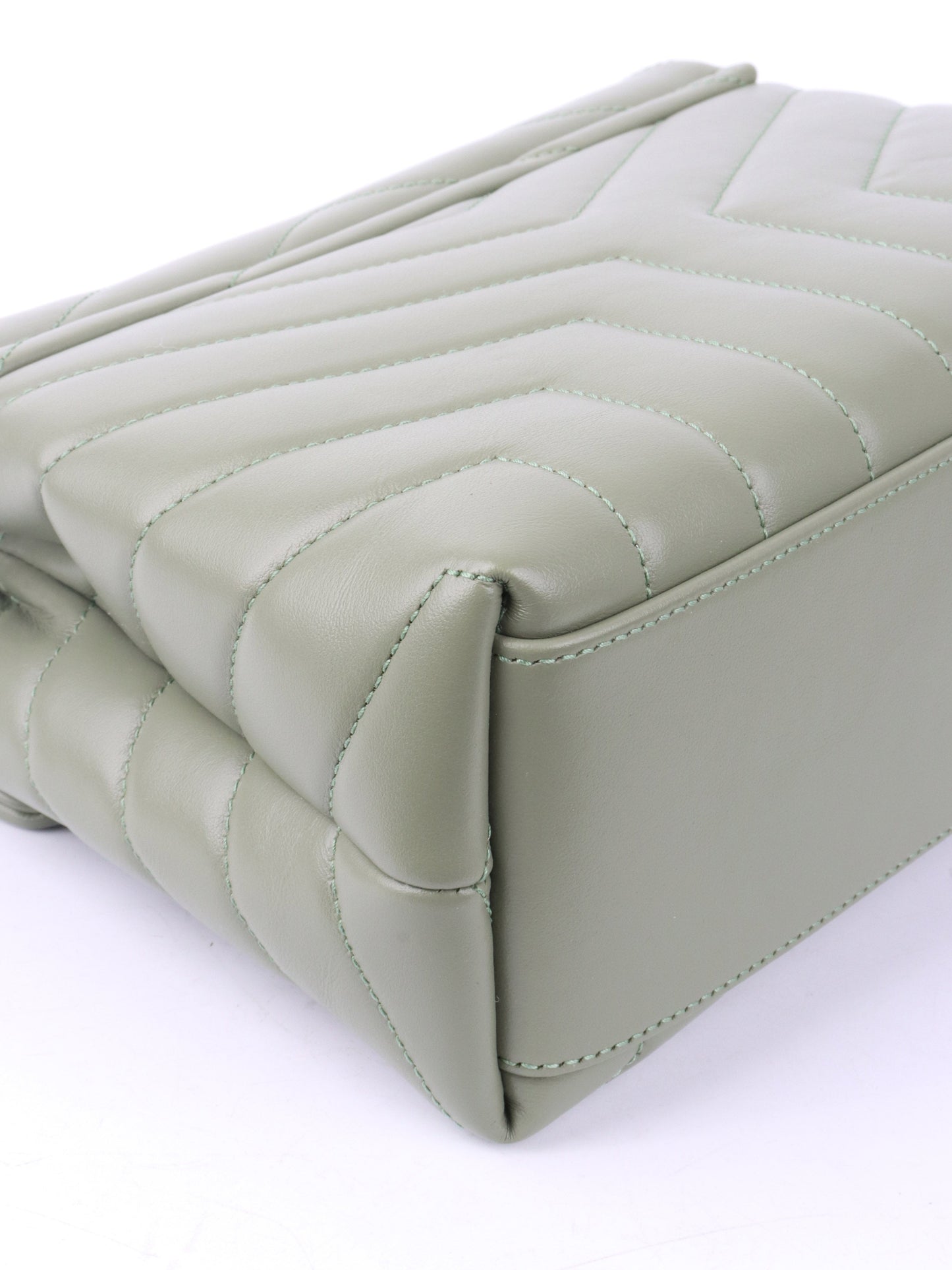 Saint Laurent Light Sage Small Loulou Bag.
