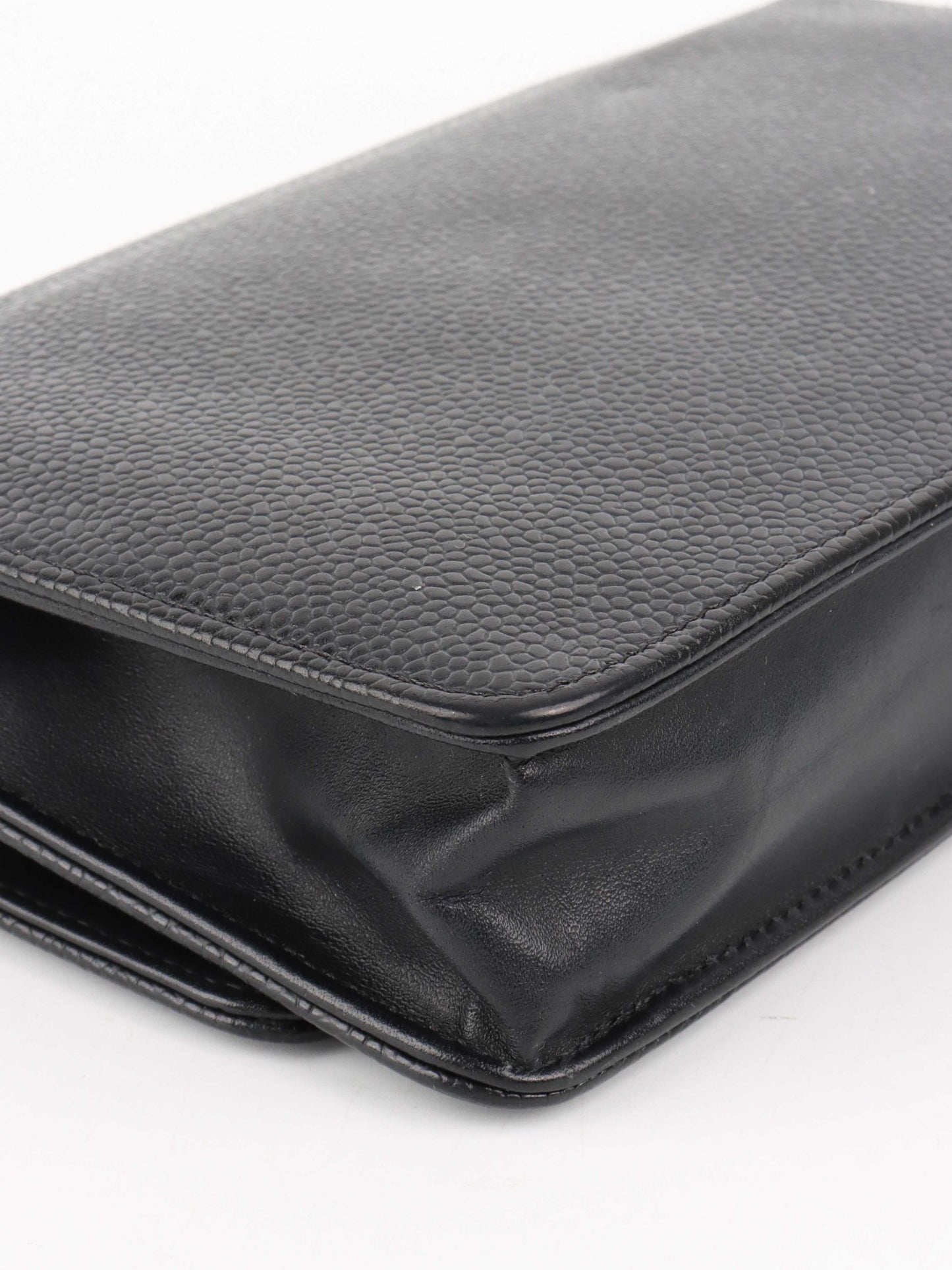 Chanel Black Caviar Wallet on Chain.