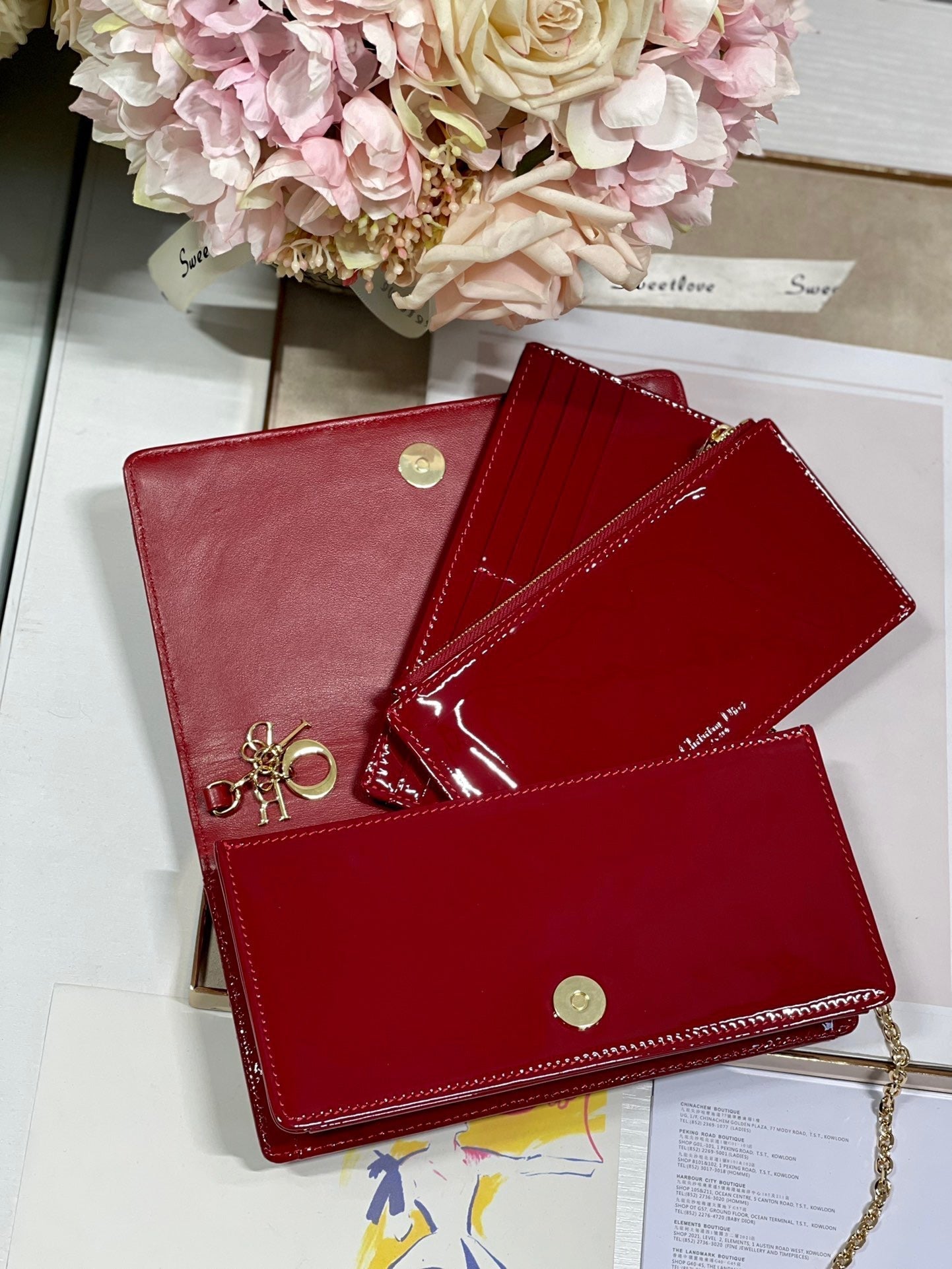 Top Quality Lady Pouch Red, For Women, Womens Handbags 8.5in/21.5cm CD S0204OVRB_M323