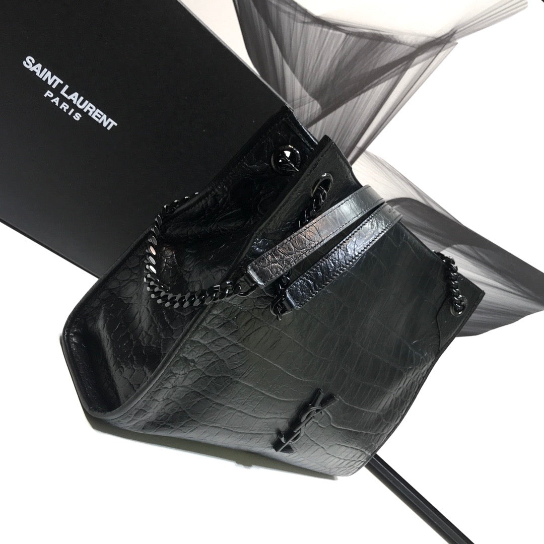 YSSL Niki Medium Shopping Bag Black For Women 12in/32cm YSL 