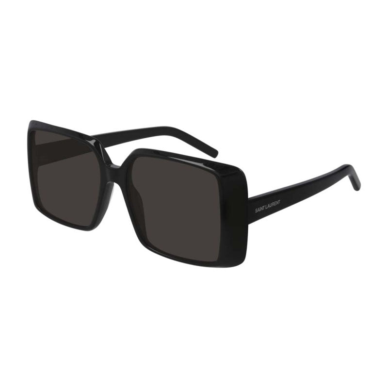 Saint Laurent Sunglasses Square Full Rim, Black Frame and Black Lens SL451001