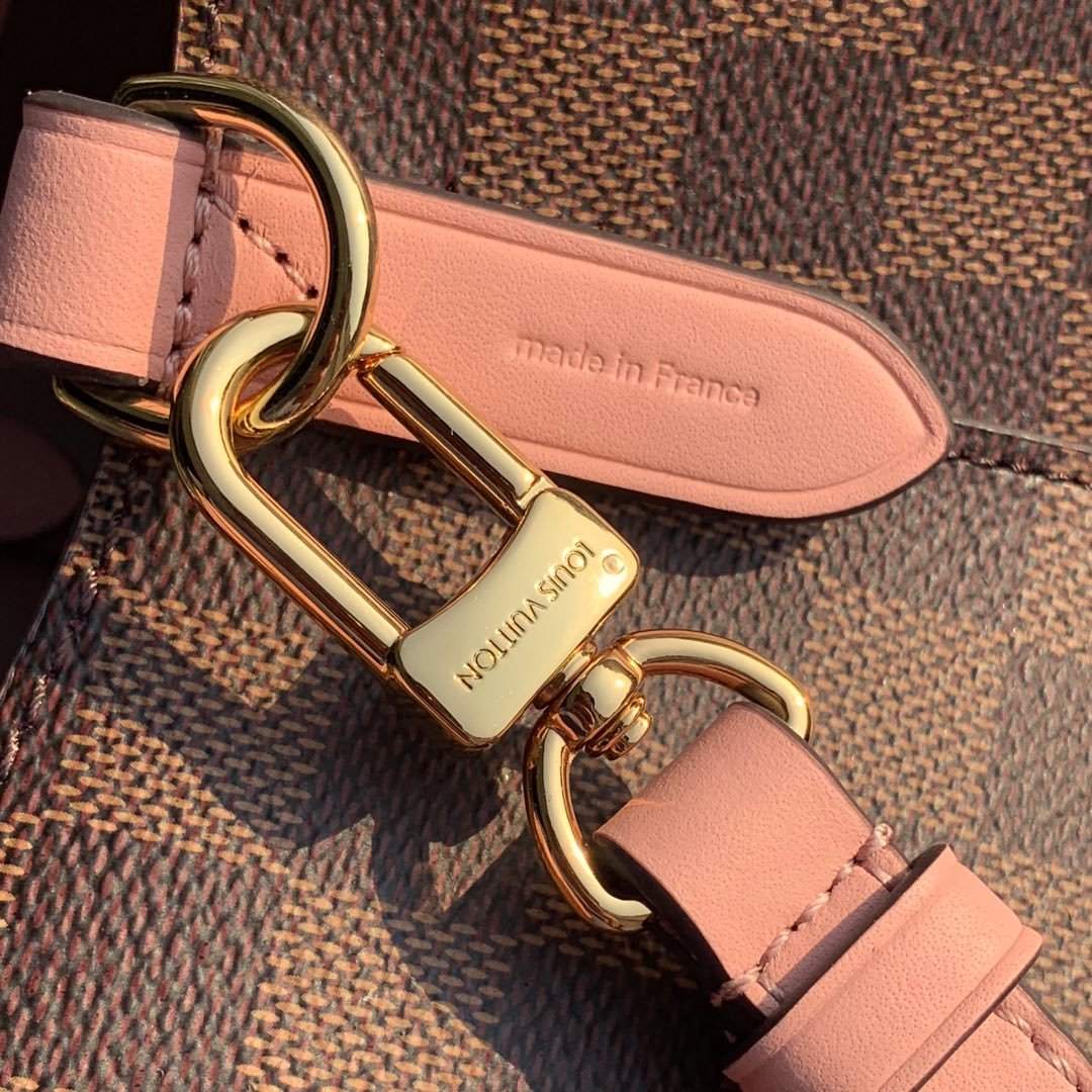 Top Quality NeoNoe Bucket Bag Damier Ebene Canvas Venus Pink For Women,  Shoulder And Crossbody Bags 10.2in/26cm Top Quality N40198