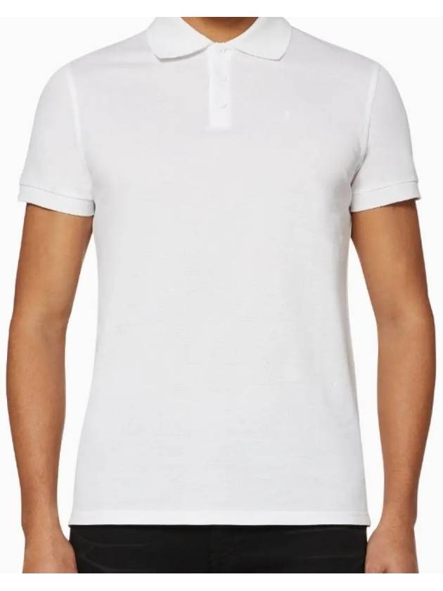 Luxury Saint Laurent Trending 2025 Embroidery Logo Short Sleeve Polo Shirt White