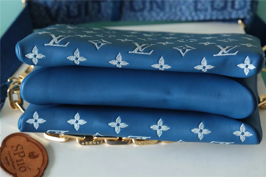 Top Quality Coussin PM Puffy Navy Blue For Women,  Shoulder And Crossbody Bags 10.2n/26cm Top Quality M59392
