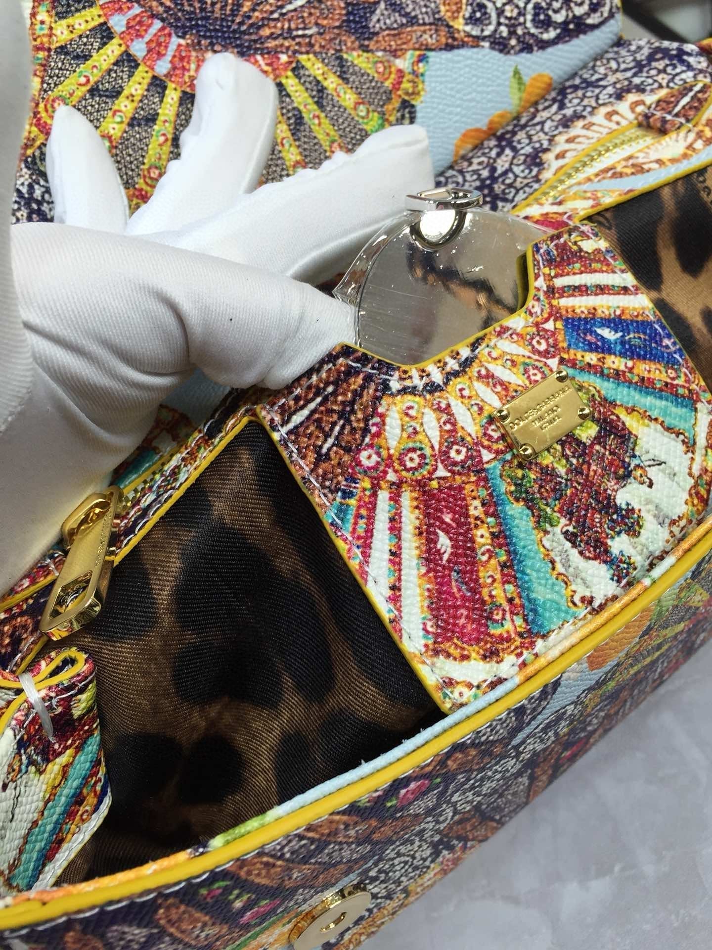Top Quality 90s Sicily Bag With Logo Print Multicolor For Women 10.2in/26cm Top Quality