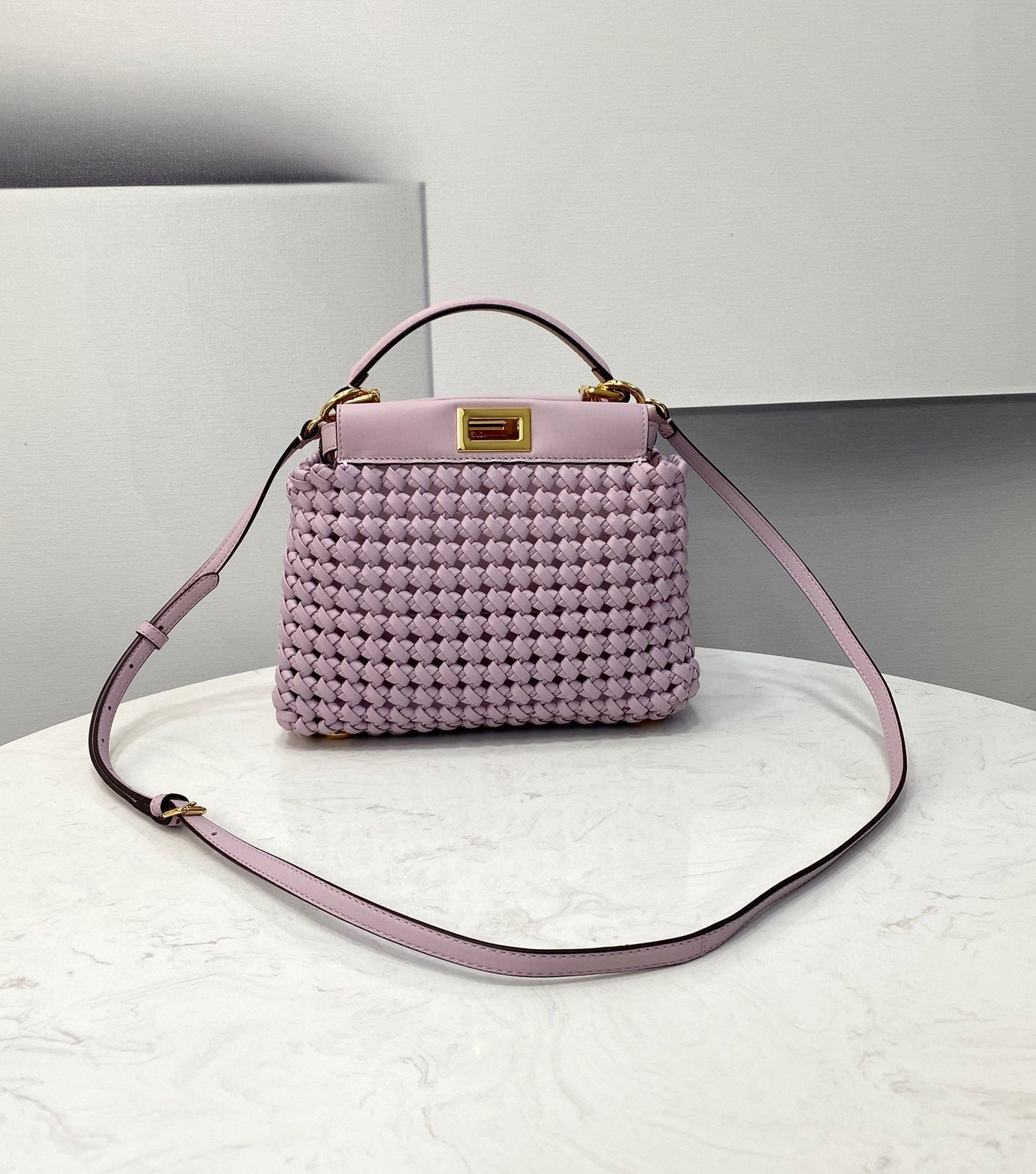 FI Top Quality Mini Purple Braided Bag For Woman 18cm/7in