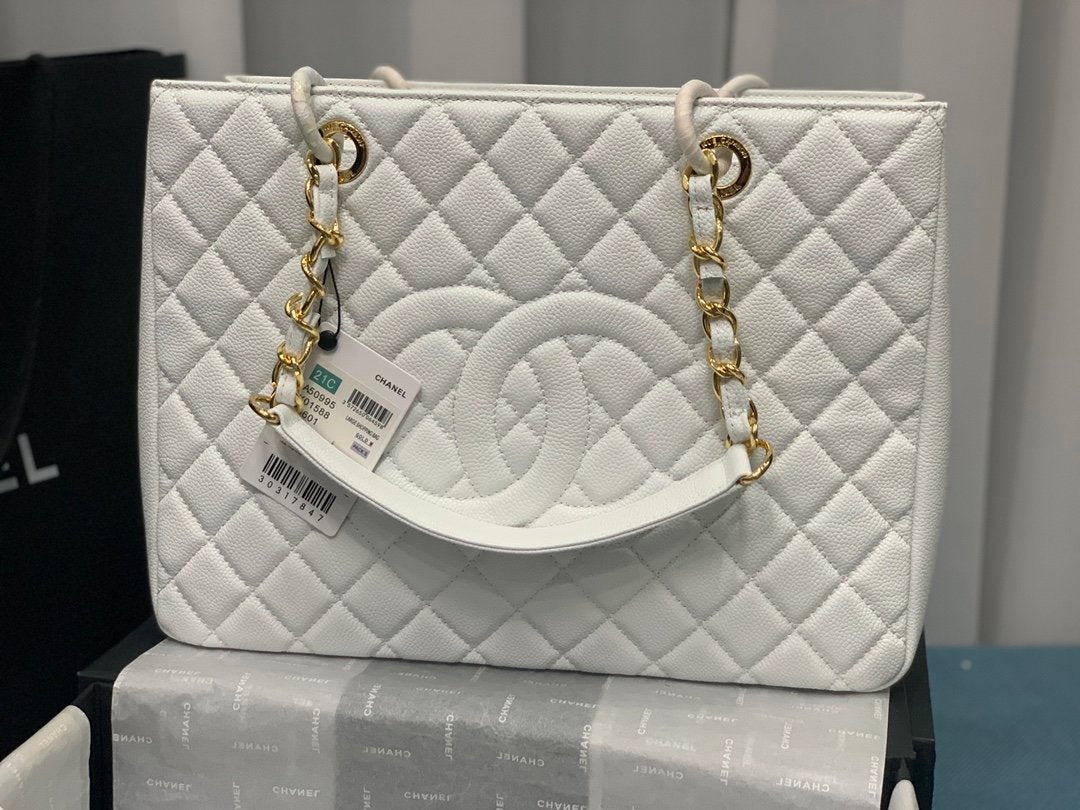 CHLTote Bag Spring Collection Gold Hardware White For Women 13in/33cm