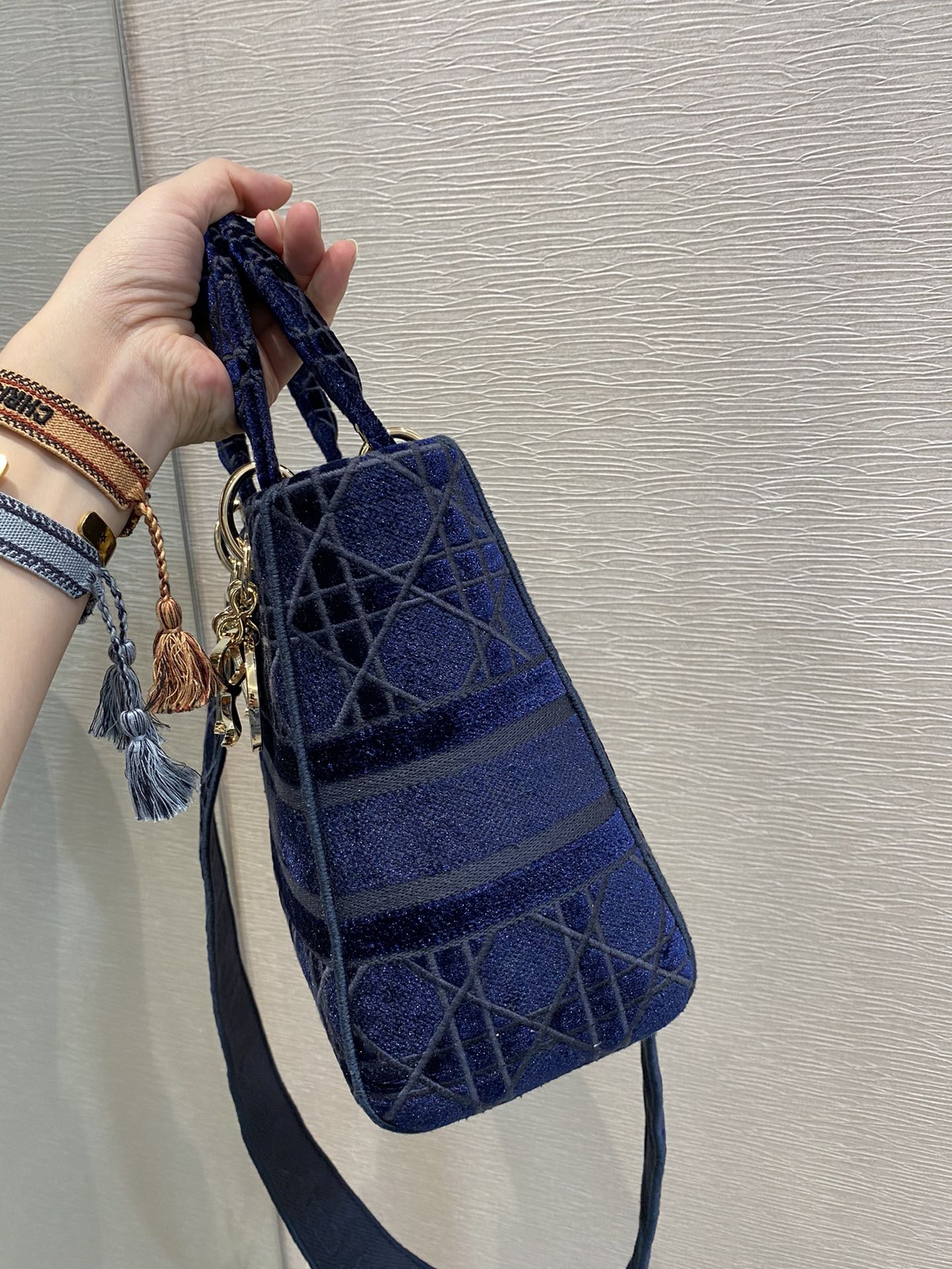 Top Quality Small Lady D-Lite Blue Bag For Women 9.5in/24cm CD