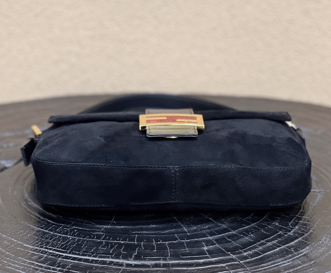 Top QualityTop Quality Baguette Black Bag For Woman 25cm/9.5in