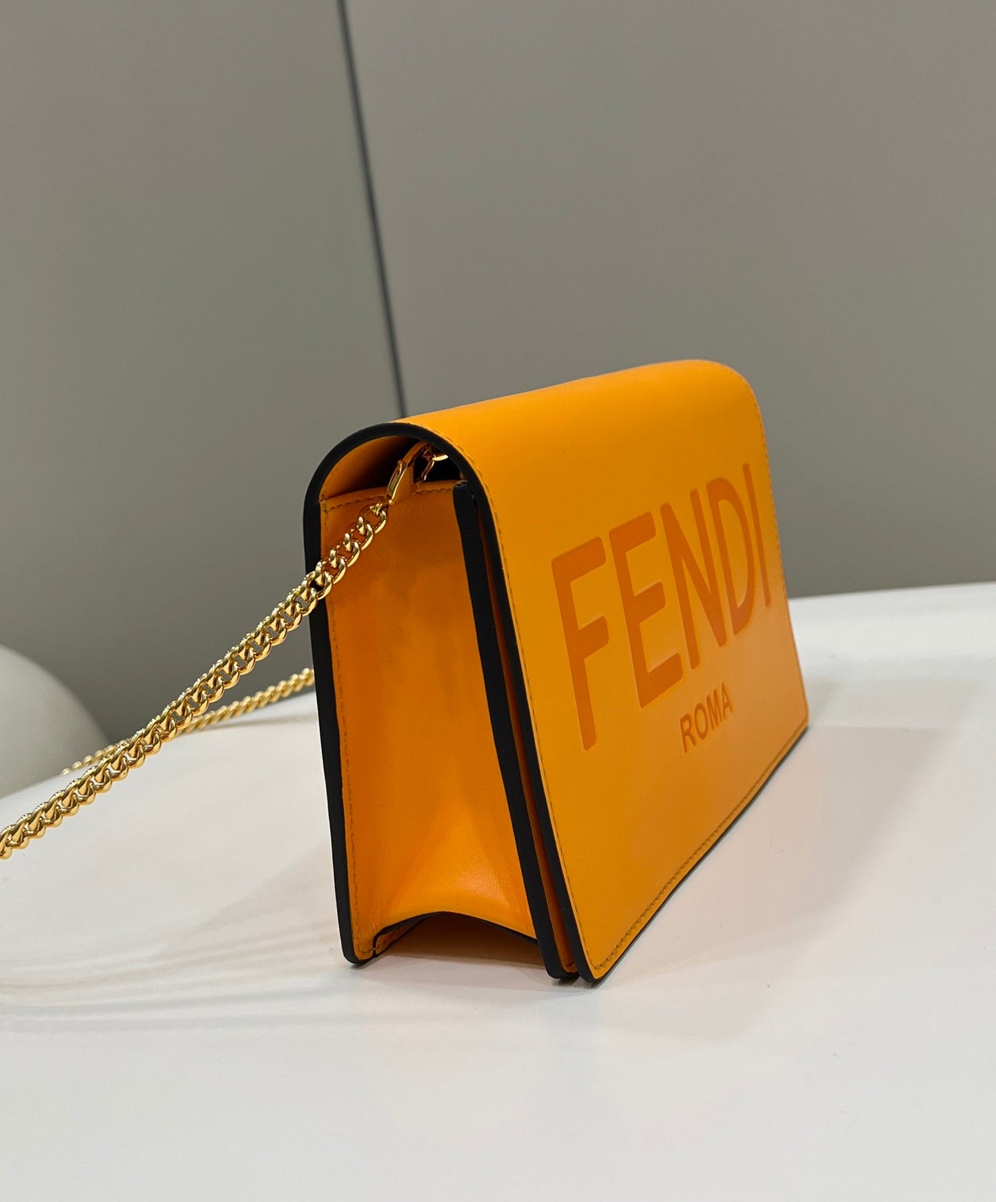 Top QualityTop Quality Wallet On Chain Mini Orange Bag For Woman 13.5cm/5.5in