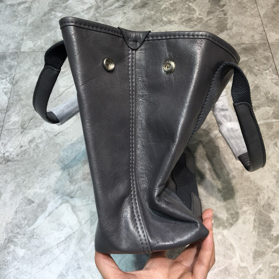 Top Quality Navy Small Cabas Tote Bag In Gray, For Women,  Bags 18.5in/47cm