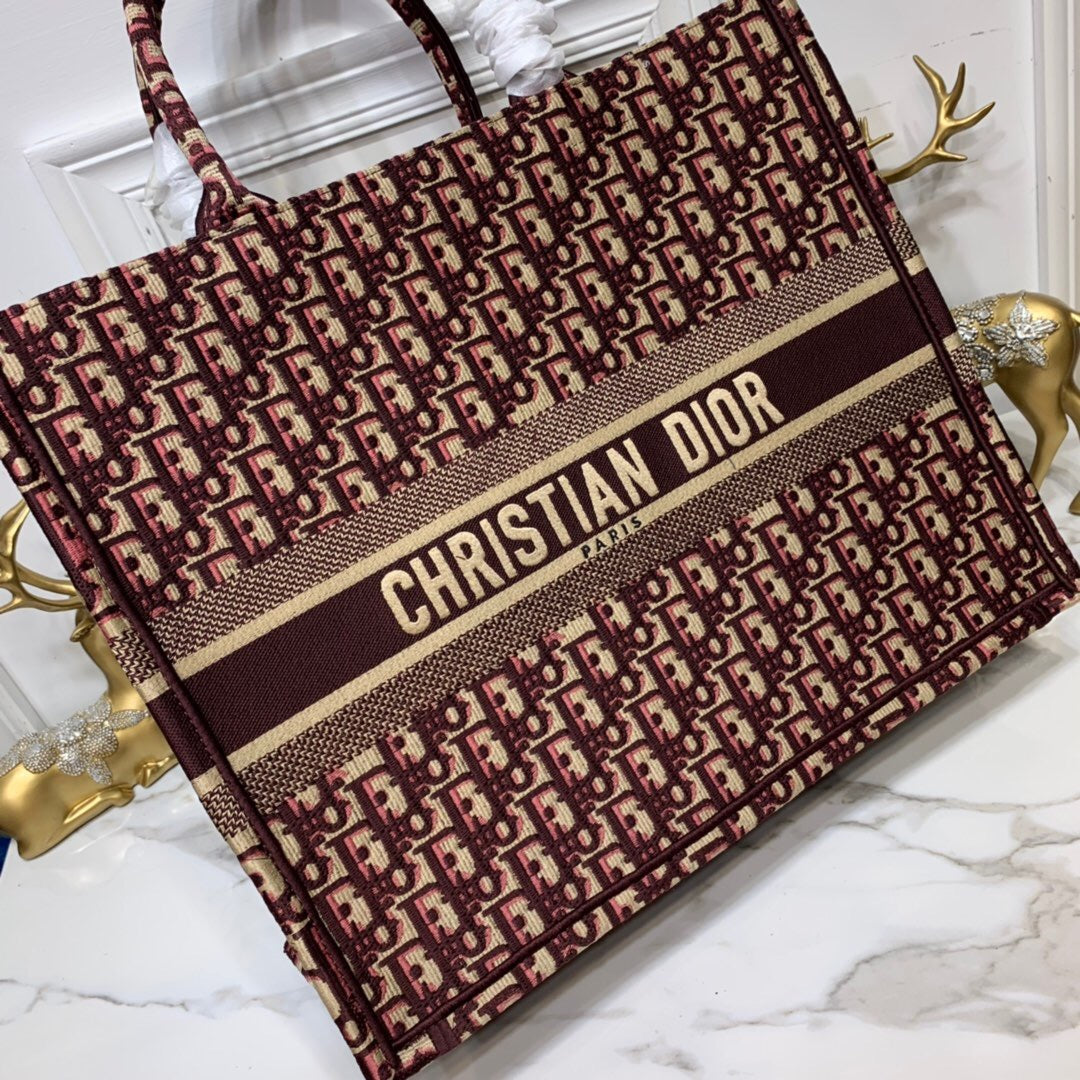 Top Quality Large Book Tote Brown For Women 16.5in/42cm CD M1286ZRIW