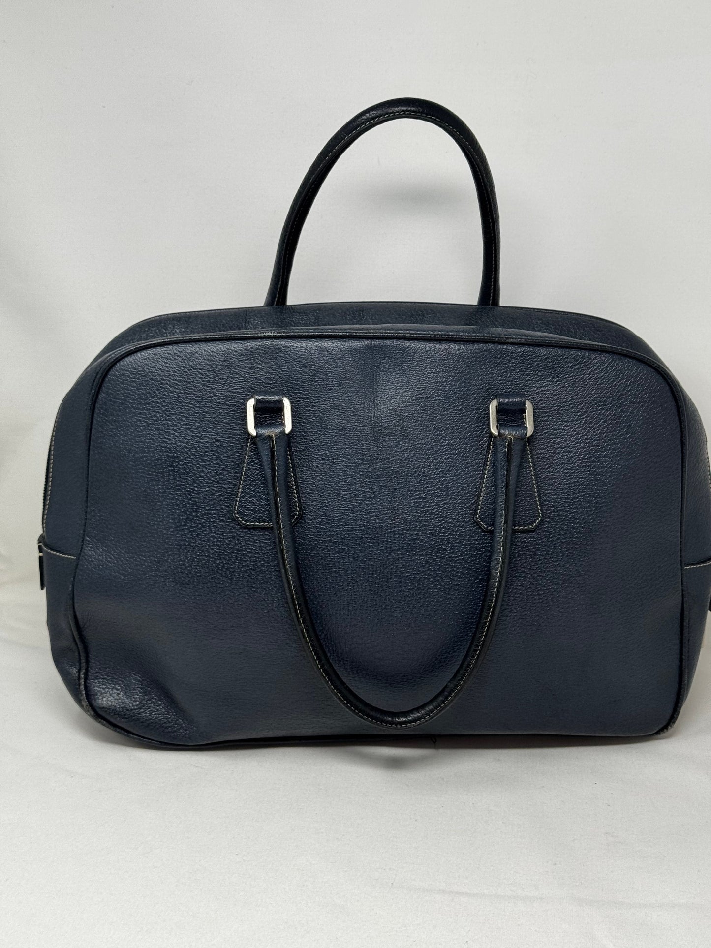 Prada Black Orange Broccato Fabric Top Handle Chain Satchel Bag OC1-02