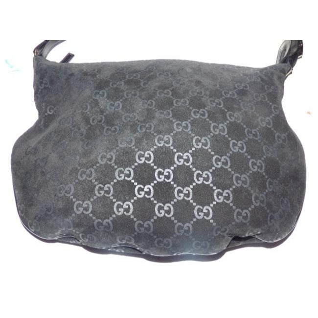 Gucci Tote   Black Suede Hobo Bag