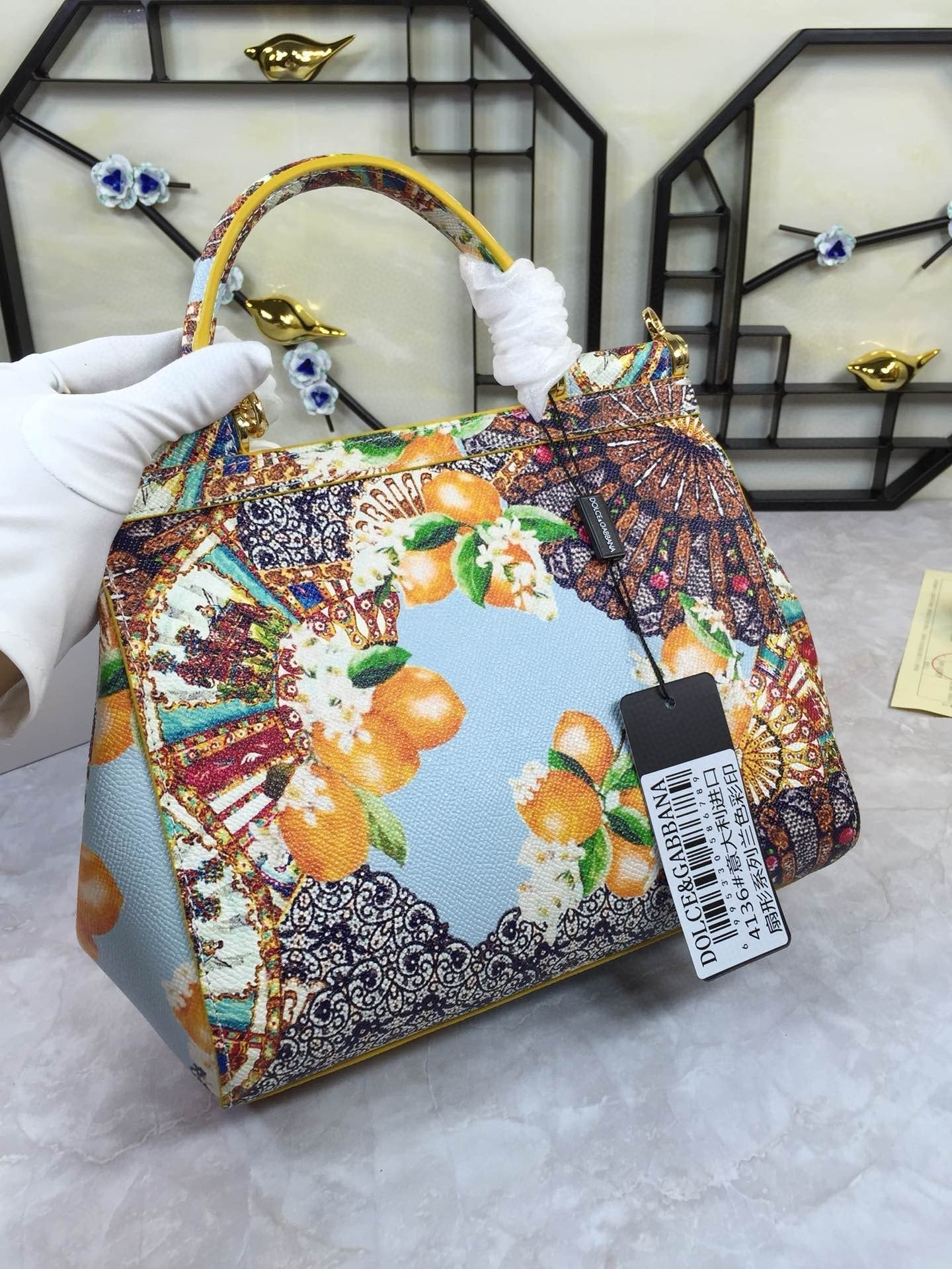 Top Quality 90s Sicily Bag With Logo Print Multicolor For Women 10.2in/26cm Top Quality