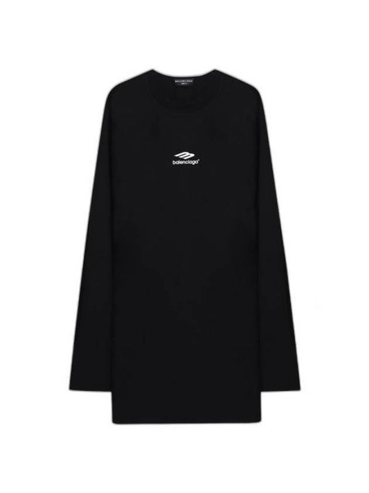 Luxury Balenciaga Trending 2025 Icon Flat Long Sleeve T-Shirt Black