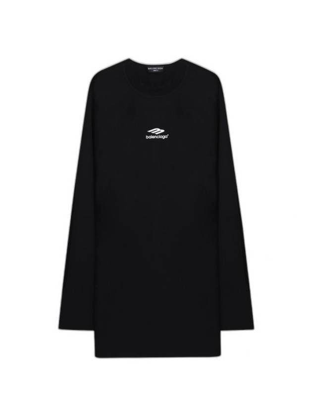 Luxury Balenciaga Trending 2025 Icon Flat Long Sleeve T-Shirt Black