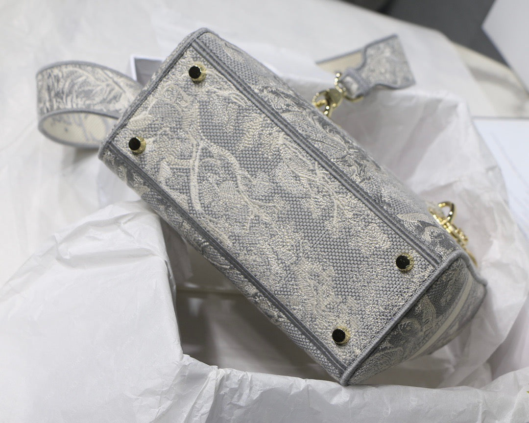 Top Quality MeTop Qualityum Lady D-Lite Bag Grey, For Women, Womens Handbags 24cm/9.5in CD