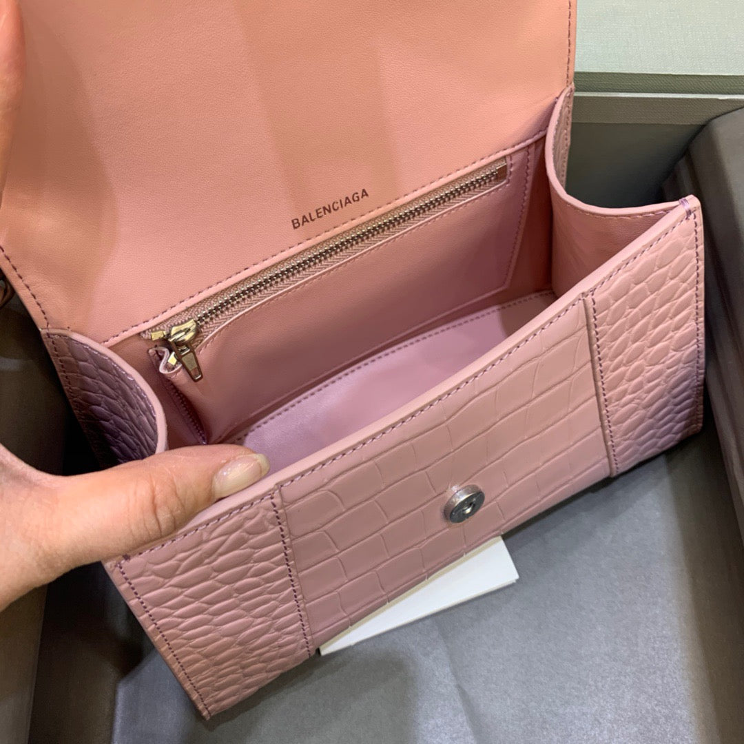 Top Quality Hourglass Small Handbag In Pink, For Women,  Bags 9in/23cm 5935461LR6Y5906