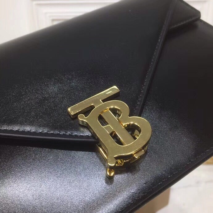 Top Quality Small Tb Envelope Clutch Black By British Heritage For Women, Bags 10.2in/26cm